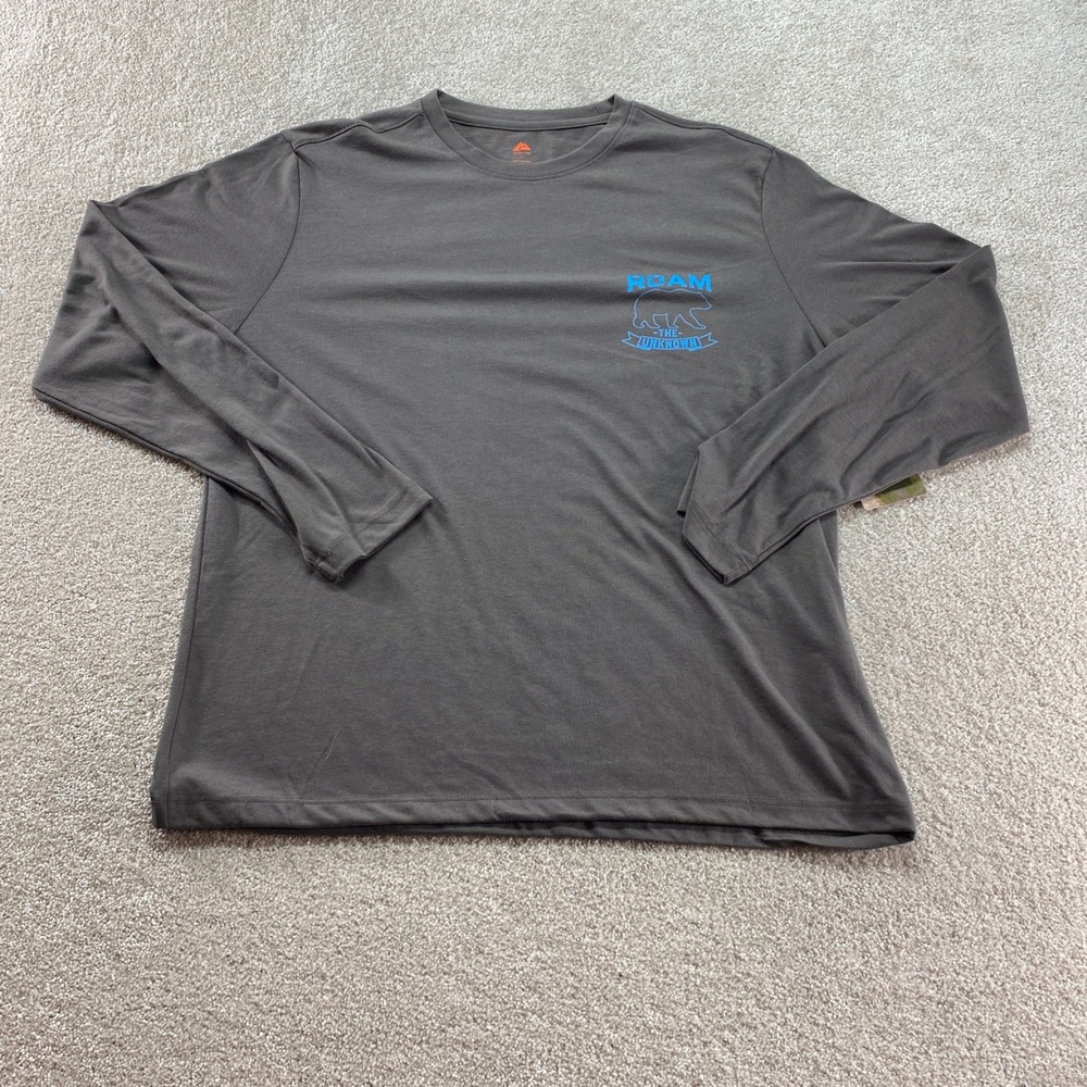 Ozark Trail Active Shirt Mens Large River Taupe Long Sleeve Roam Graphic New